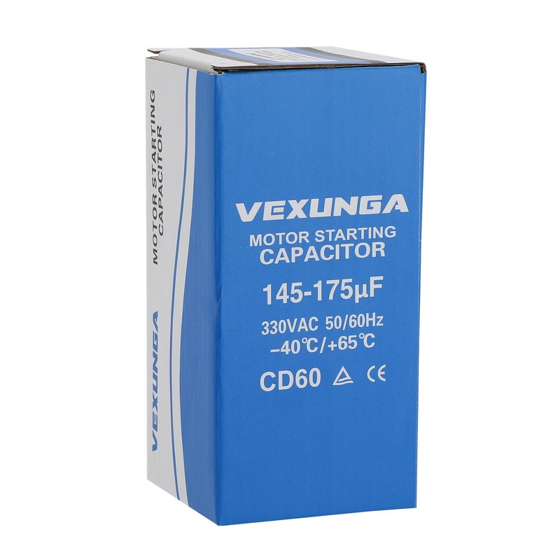 VEXUNGA 145-175 uF MFD 330 VAC 50/60 Hz Round Motor