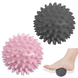 AEIOPRS 2 pcs Igelball Massageball verschiedenen Härtegraden noppenball ball mit Noppen für Rücken Beine Füße Hände Muskelmassage