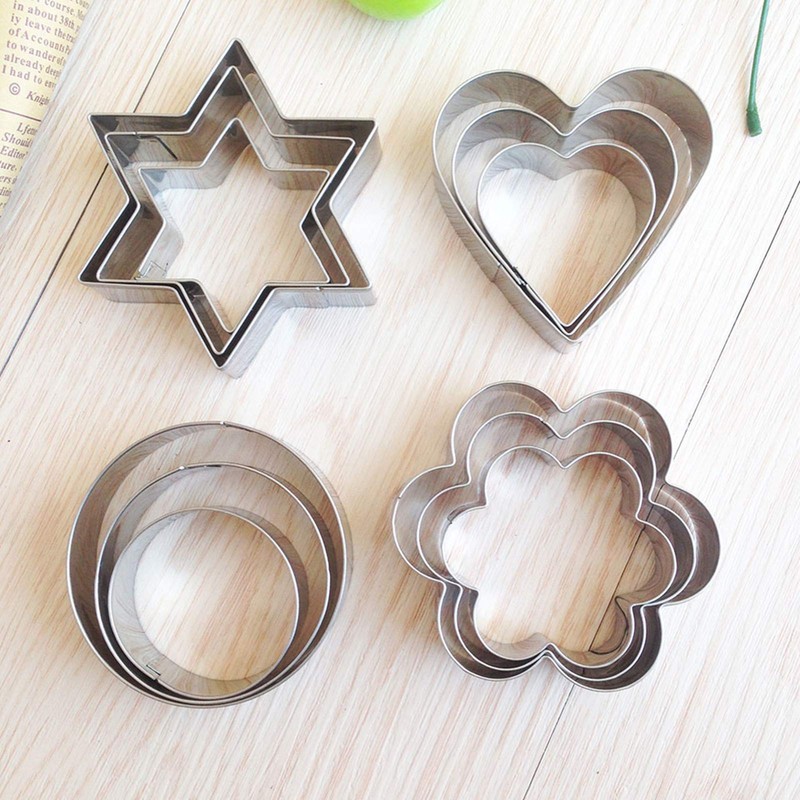 Cookie Cutters Set of 12 Stainless Steel Cookie Cutters Round