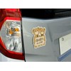 Mukojima MR-01 Safety Sign, Magnet, BABY in Car, Bear, Made
