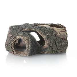 Aquarium Decorations Resin Hollow Tree Trunk Ornament, Bettas House Cave Wood House Decor for Fish Tank (Large)