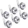 6 Pieces Security Combination Cam Lock Silver Coded Cabinet Lock