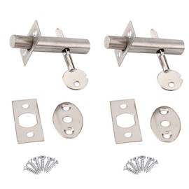 BDHI 2pcs Door Security Rack Bolt Door Mortice Security Deadbolt Mortice with Bolts and Star Keys Bolt Thumb Turn Anti-Theft Door Lock(Y123-2)