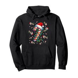 Candy Cane Merry and Bright Christmas Lights Candy Costume Pullover Hoodie