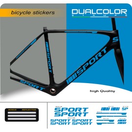 DualColorStampe B0169 B0169 B0169 (BLU 53) Set of 15 Stickers Frame Bicycle Frame MTB Universal Protection