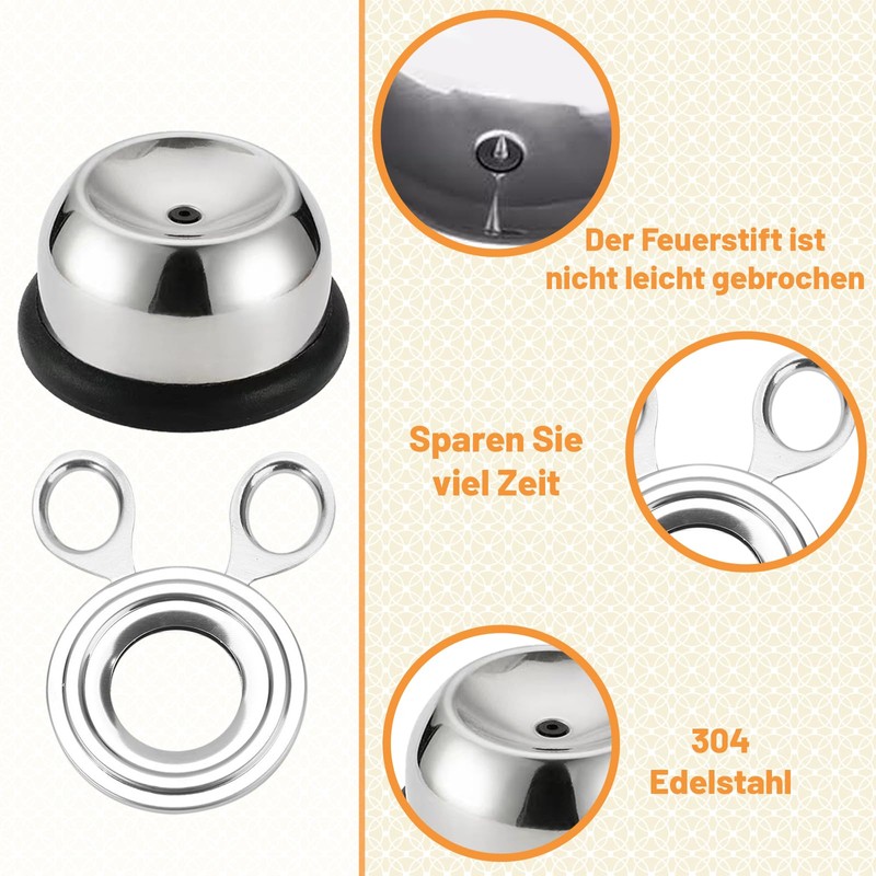 Set of 2 Stainless Steel Egg Openers, 1 Egg Topper