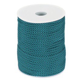 sourcing map 550 Paracord 200 Feet, 4mm 7 Strand Parachutes Cord Spool Survival Strong Rope String for Camping Hiking Fishing, Blue/Black