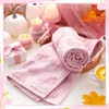 Mindsoft 2 Pcs Fall 3D Pink Pumpkin Jacquard Hand Towels