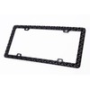 Creathome 3D Waffle Pattern Matt Black License Plate Frame from