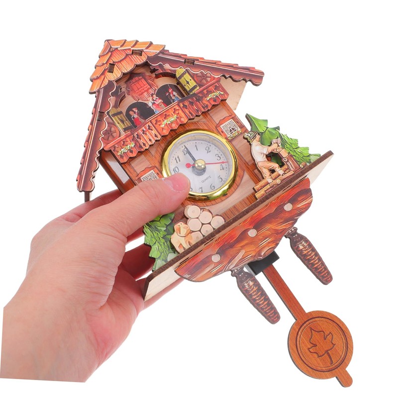 Alipis Wooden Wall Clock Classic Cuckoo Clock Silent Sweep for