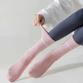 Women's Non-Slip Mid-Calf Toe Socks for Yoga & Pilates Home Training 02. White