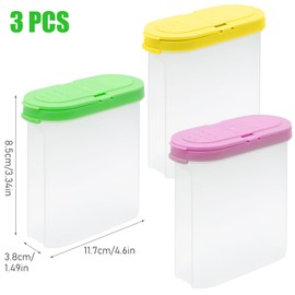 Bakiauli Set of 3 Premium Spice Jars with Airtights, for the Perfect Storage of Spices in the Kitchen