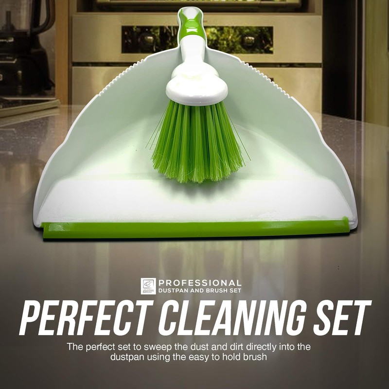 Dustpan and Brush Set , Choose Your Colour (Green)