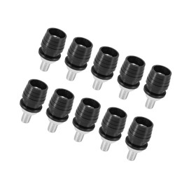 INFINAUTO 10pcs Universal Motorcycle License Plate Frame M6 Bolts Screws Black Stylish Design