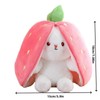 Strawberry & Carrot Design Plush Toy, 1 Count Cute Rabbit