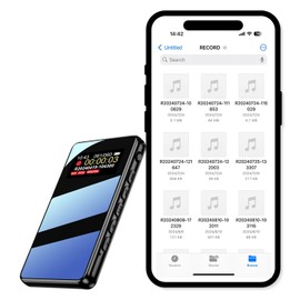 128GB Voice Activated Recorder with AI-Intelligent Triple Noise Reduction 9088 Hour Digital Voice Activated Recording Device Audio Recorder with Screen for Lectures Meetings Interviews Class