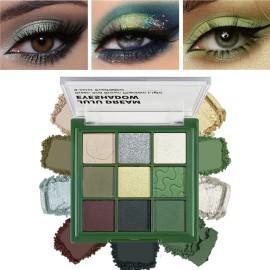Paleta De Sombras De Ojos Juju Dream De 9 Colores - Verde