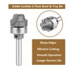 SpeTool Juice Groove Router Bits with Bearing 1/8" Radius 1/4"