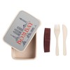 Fabulous Lunch Box Lunch Box with Cutlery Grey Bombay Minimalist