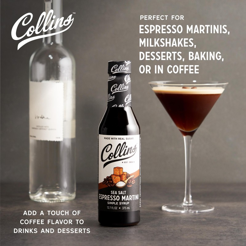 Collins Sea Salt Espresso Martini Syrup - Martini Mix Espresso