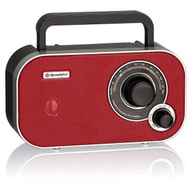 Roadstar TRA-2235 Portable Radio with Headphone Jack (FM, Mono Broadband Speaker) - Red