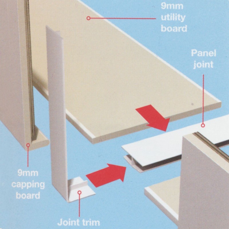 Black Ash 5m x 40mm Panel Joint Plastic PVC-u H-Section