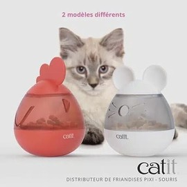 Catit PIXI Dispensador de golosinas, Juguete Interactivo para Gatos, Mouse