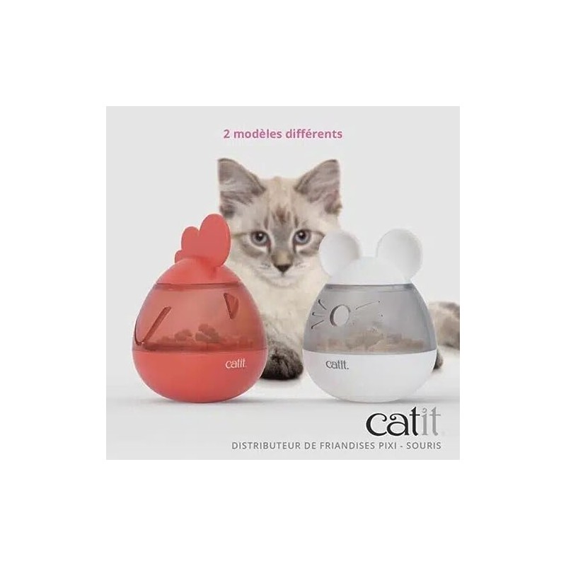 Catit PIXI Dispensador de golosinas, Juguete Interactivo para Gatos, Mouse