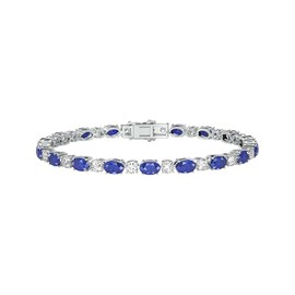 carat craze Birthstone Bracelets Sterling Silver Tennis Bracelets Charm Fine Jewelry Birthday Jewelry Gifts for Women Mom WIFE DAUGHTER GIRLFRIEND(Blue Saphire, September)