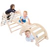 Tibokwoop Indoor Foldable Gym Playset,Large Triangle Set with Sliding Ramp