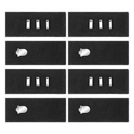 TIESOME 4 Pcs Black Hook Waist Band Extenders, Cotton Adjustable Waistband Extenders for Women Men Pants Jeans Skirts Trousers Fasteners Pregnancy Maternity