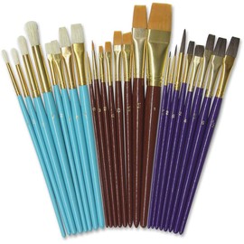 Creativity Street 5134 Deluxe Assortment Paint Brush, 24-Piece, per Set