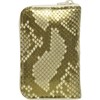 Berkut Thin Gold Dyed Diamond Python Coin Purse, YKK Coin
