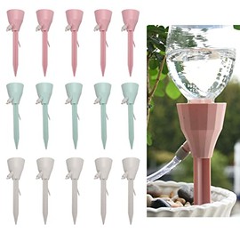 15 Piezas Picos de riego Automático, Riego Automático de Plantas,Kit de Riego por Goteo Automático Con Válvula de Control Para Plantas de Interior y Exterior (3 colores)
