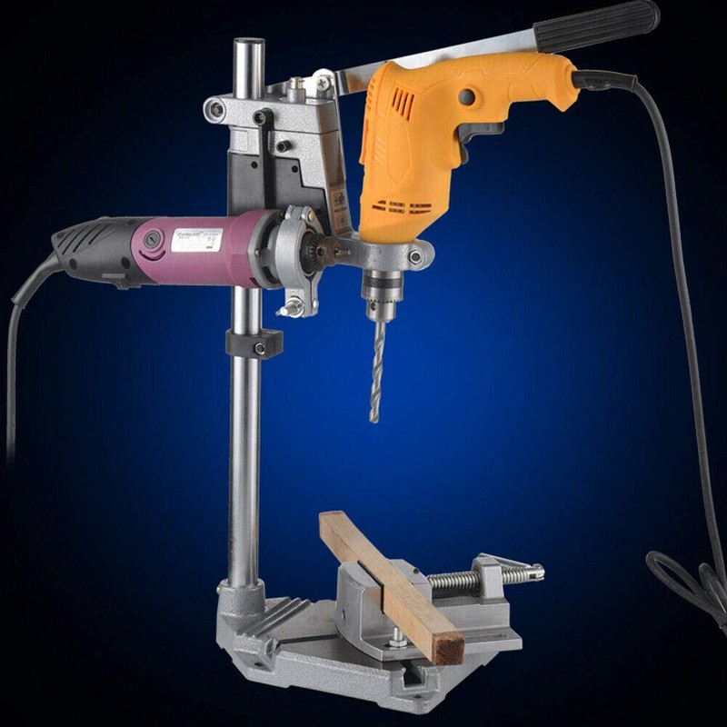 DENESTUS Upgraded 2Hole Adjustable Bench Electric Drill Stand Press Power