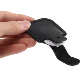 NEYYOS® - Airtag Anhänger Echtes Leder, Air Tag Tracker, Hülle Tragbar & Schlüsselanhänger, Schutzhülle, Tasche Holder, Keychain Halter Case Schlüssel Schlüsselbund, Echtleder (Black)