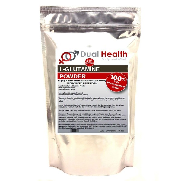 Dual Health Body & Mind L-Glutamine (2kg - 2000g -
