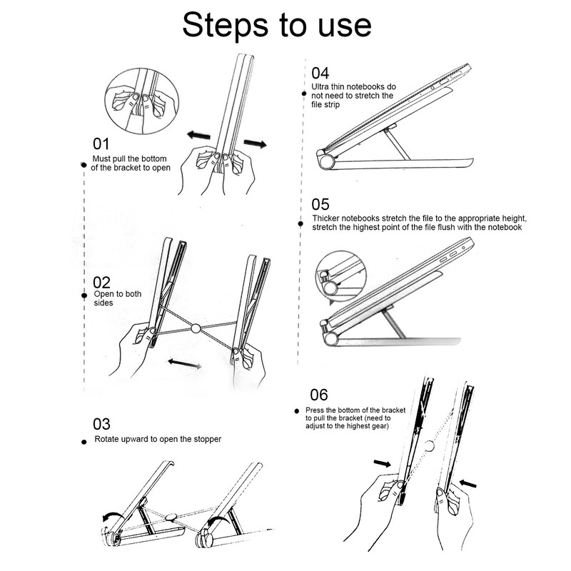 Liftable Laptop Stand Triangular Structure Overhanging Skeleton Adjustable Foldable Laptop