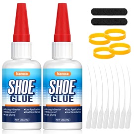 Nanoxa Shoe Glue, Heavy Duty Shoe Glue Sole Repair Kit, Waterproof & Fast Drying Shoe Repair Adhesive for Sole, Sneaker, Leather, Boot, Heel, Sandal, Handbags and More (35gx2)