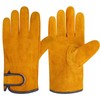 SZSL Heat Resistant Gloves, Cowhide Leather, For Bonfire & Outdoor