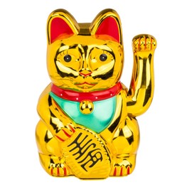 OOTB Waving Cat, Gold, 14.9 x 12.4 x 21.7 cm