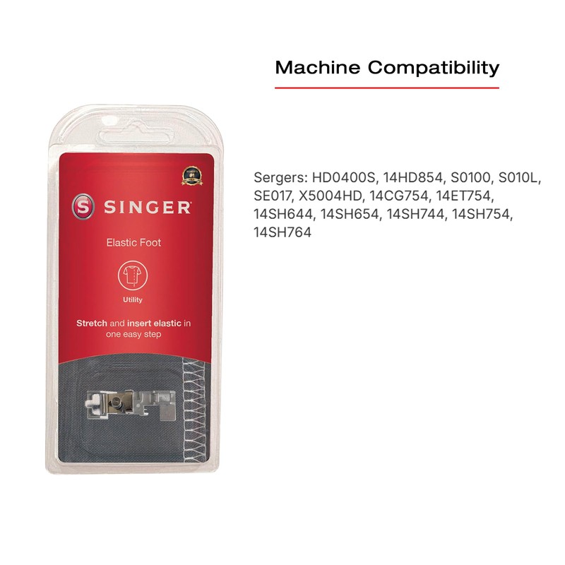 SINGER Elastic Presser Foot for Sergers | Stretch, Insert &
