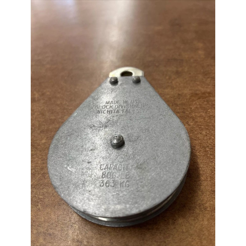 Block 3” Fixed Eye Pulley, for 3/16 & 1/4” cable