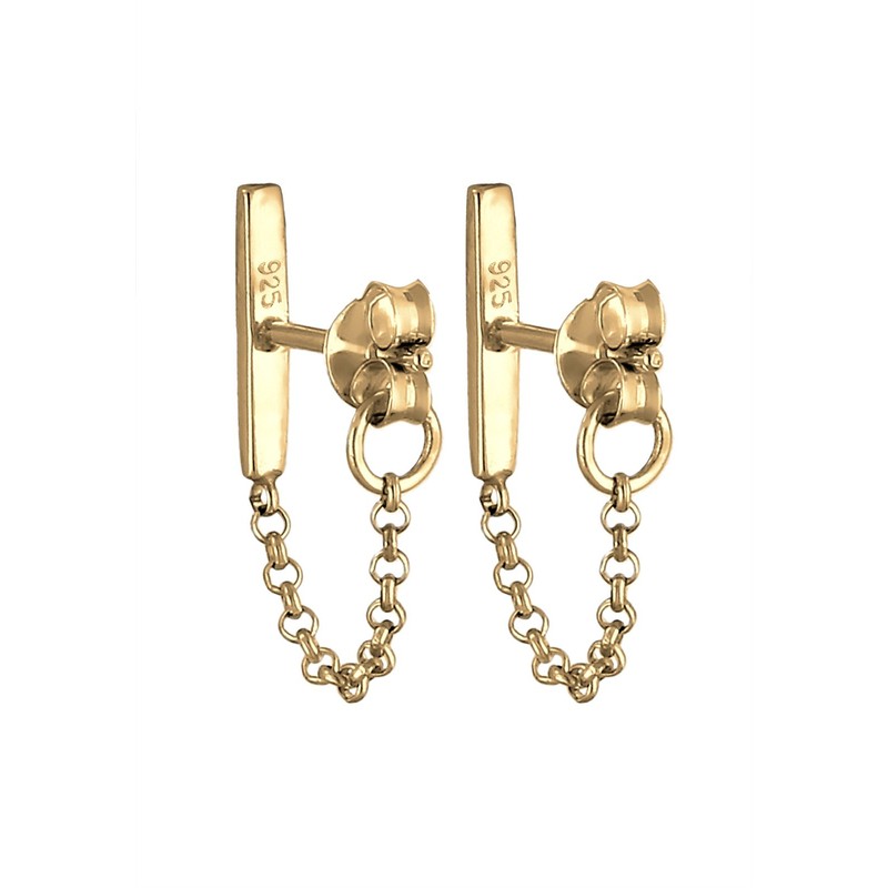 Elli Geo Earrings 925 Silver Women's, Silver, Gold