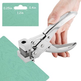 T Slot Shape Hole Punch Heavy Duty Tag Punches for Paper Crafts Handheld Earring Hole Punch Badge Hole Punch for ID Card Hard Plastic Card Stock Cardboard PVC Airplane Hanger Hole Puncher