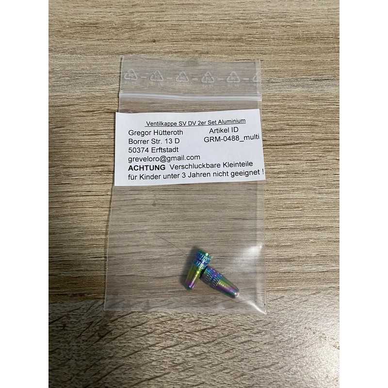 Bicycle Valve Cap SV DV Set of 2 Aluminium Road