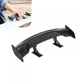 No Drill Punch-Free Carbon Fiber Mini Car Rear Trunk Spoiler Wing, 9.65" Lightweight Tiny Rear Tail Wing, Self-Adhesive Universal Car Exterior Decor Spoiler for Cars SUV Sedan Truck