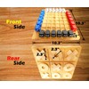 FINENI Dice Battle and TicTacToe Dual Sides Board Games, Wooden