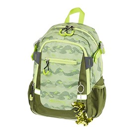 Schneiders 49466-065 Rhino Dino Children's Backpack with 3 Compartments, 2 Side Pockets and Label, Approx. 25 x 35 x 12 cm, 11 Litres, Padded Back, Shoulder and Chest Strap, Green, Approx. 12 x 35 x
