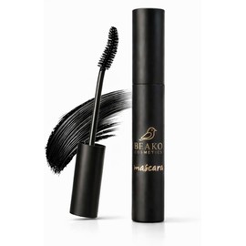 Beako Co. Máscara de Pestañas Waterproof - Volumen, Alargamiento y Definición - Vitamina E - Rímel Larga Duración Negro Intenso - Efecto Pestañas Postizas